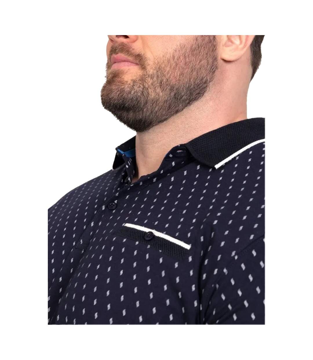 D555 Polo Manches Courtes Motif/style Imprimé Intégral Reid Homme Bleu Marine Imprimé Intégral Duke-4
