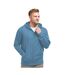 Sweatshirt Uni À Capuche Et Fermeture Zippée Homme Denim SG-1