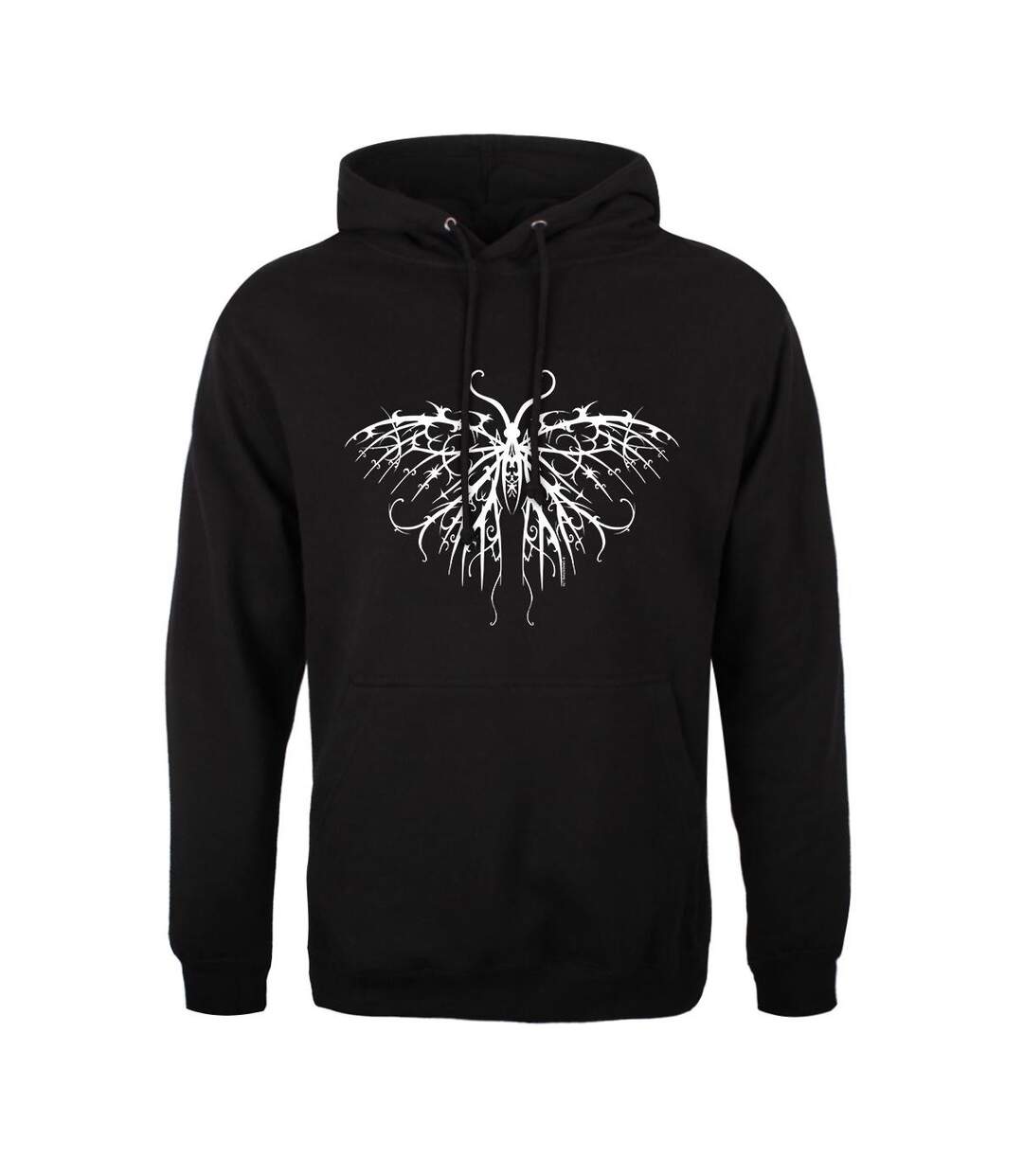 Unorthodox Collective Mens Skeletal Butterfly Hoodie (Noir) - UTGR2821-1