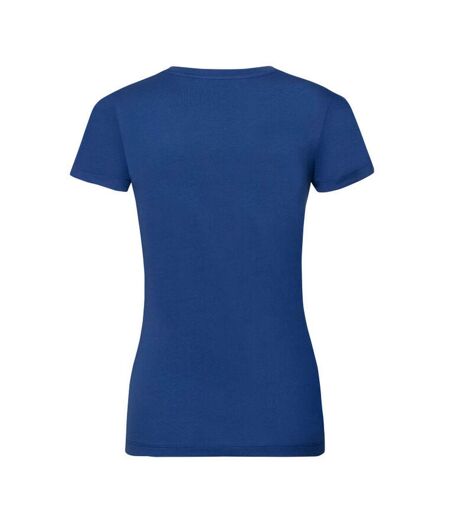 Womens/ladies organic short-sleeved t-shirt bright royal blue Russell