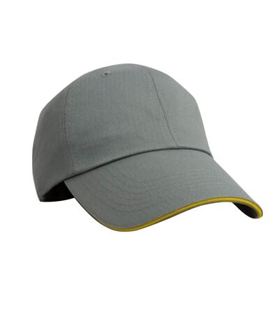 Casquette à rebord en contraste adulte unisexe gris/jaune Result