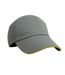 Result Unisex Herringbone Contrast Colour Sandwich Peak Baseball Cap (Grey/Yellow) - UTPC2299