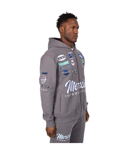 Mens International Full Zip Hoodie Grey Mercier