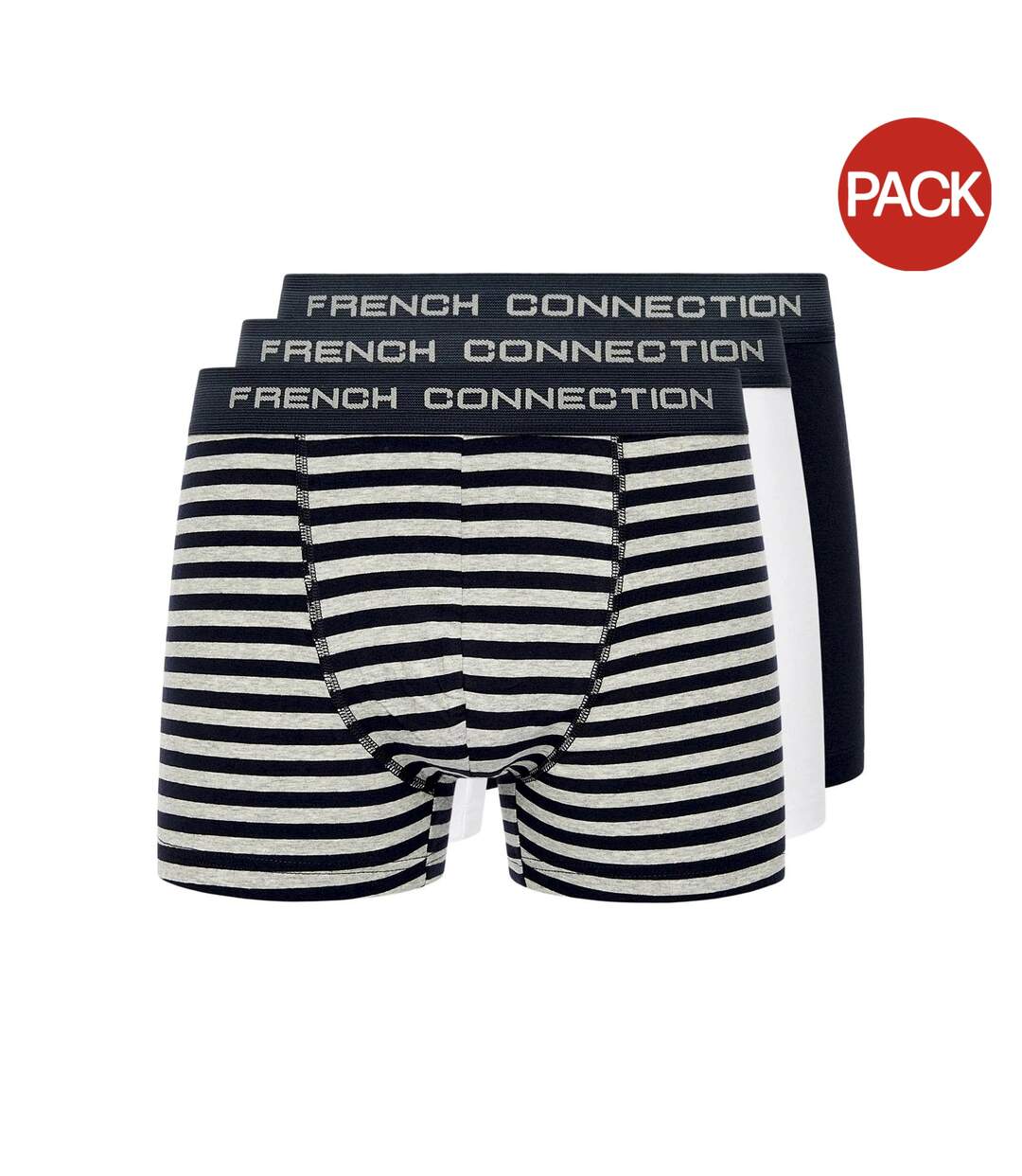 Boxers fc14 homme noir / blanc / gris French Connection French Connection