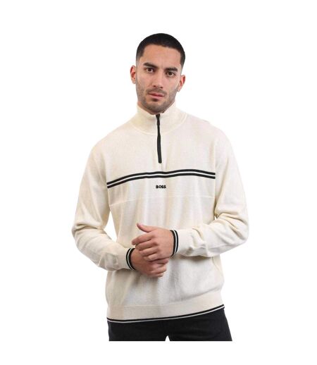 Mens K Zone Cotton Regular Pullover White Boss