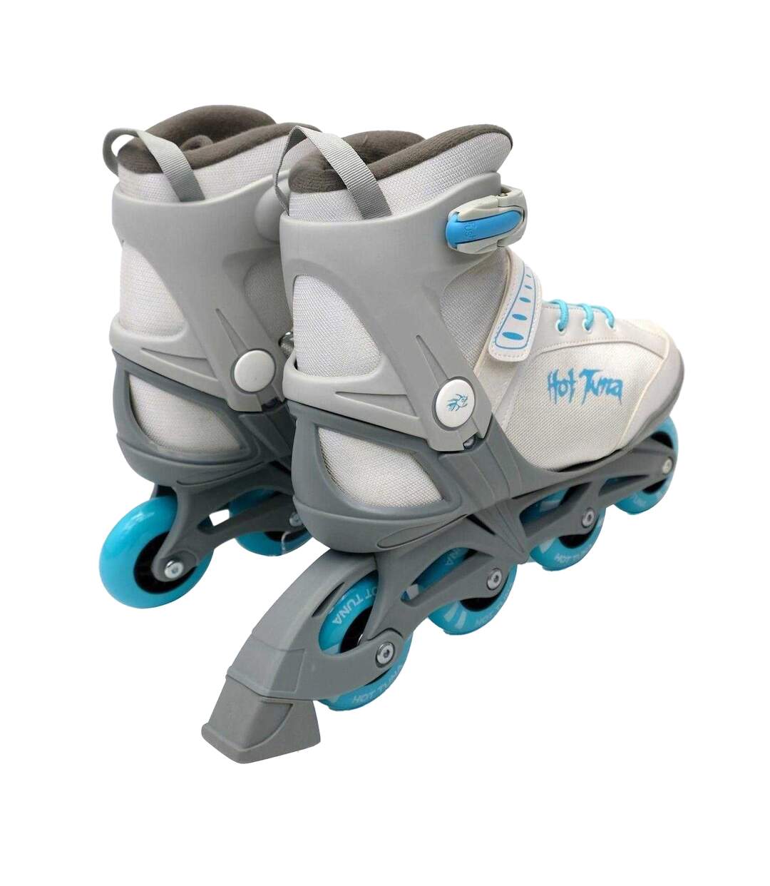 Womens/ladies Tuna Fitness Inline Roller Skates 3 Uk Grey Teal Hot Tuna-2