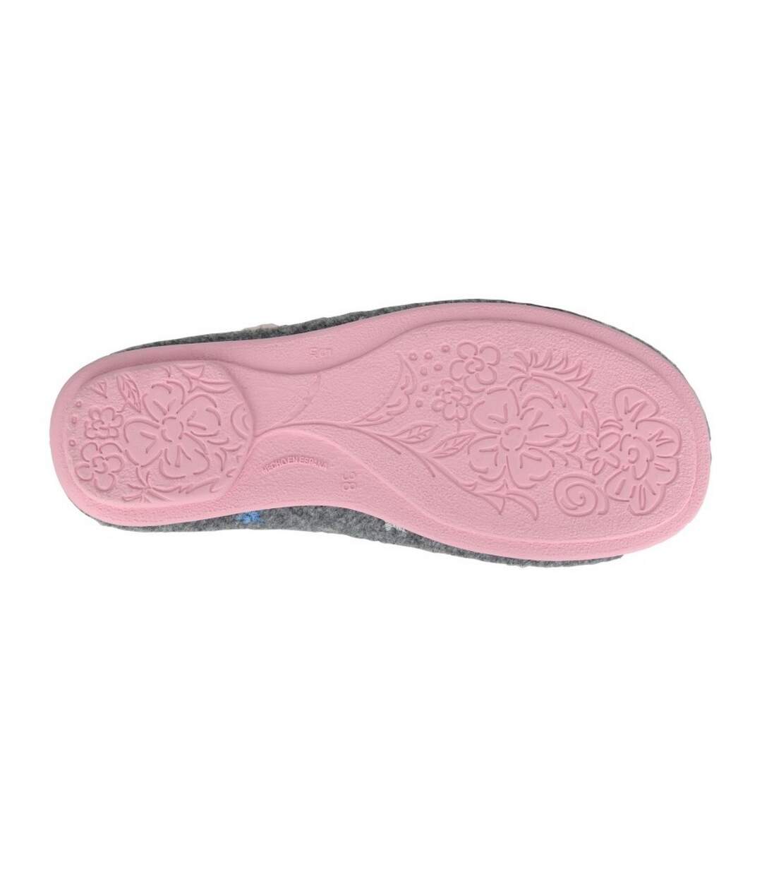 Chaussons aria femme gris / rose Sleepers-2