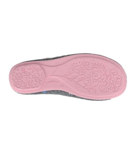 Chaussons aria femme gris / rose Sleepers