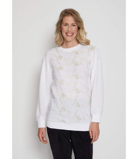 Pull doux scintillant col rond