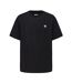 Mens Small Logo Cotton T-shirt Black Pretty Green-1