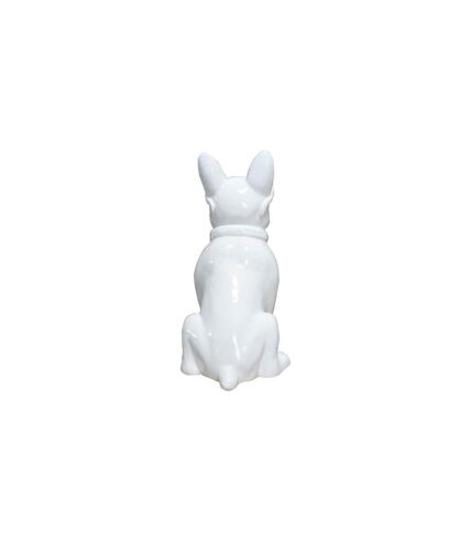 Sculpture Design Chien Dude 37cm Blanc