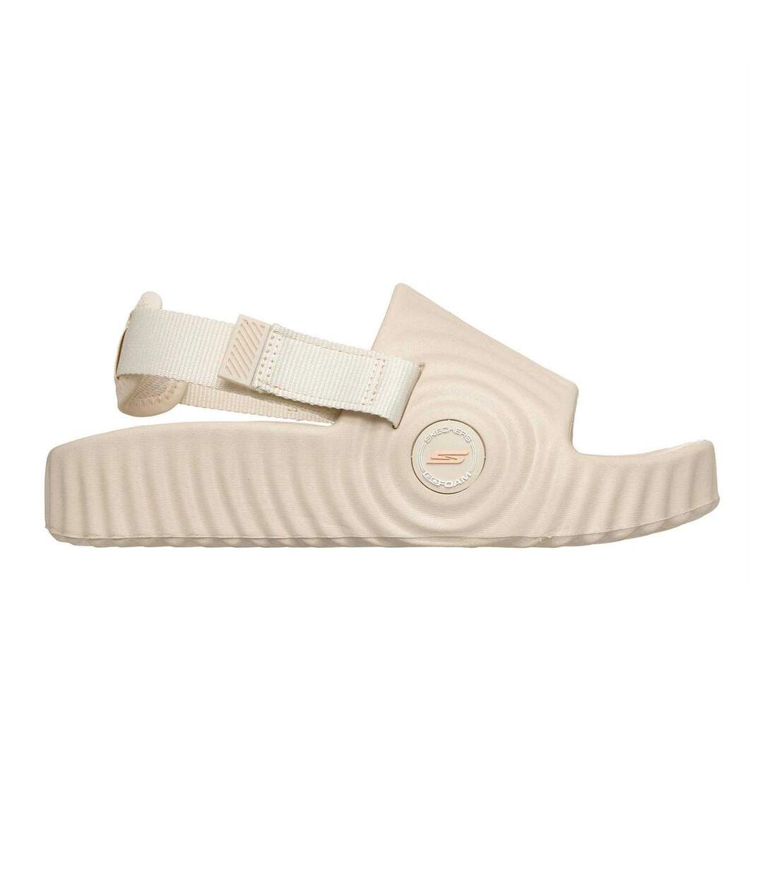 Womens/ladies Go Foam Crz Cushioned Sandals Natural Skechers-1