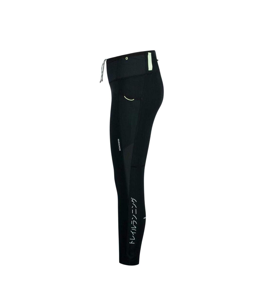 Womens/ladies Trail Zip Pocket Fitted Leggings Black Karrimor-3