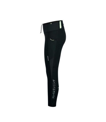 Womens/ladies Trail Zip Pocket Fitted Leggings Black Karrimor