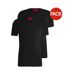 Pack Of 2  Mens V Neck Slim T-shirt  Black Hugo Boss-2