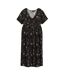 Womens/ladies Icons V Neck Midi Dress Black The Lord Of The Rings-1