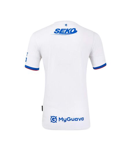 Mens 25/26 Rangers Fc Short-sleeved Away Shirt Brilliant White Lapis Blue Flame Scarlet Umbro