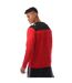 Mens Precision Striped Long-sleeved Sweatshirt Red Black Sondico-3