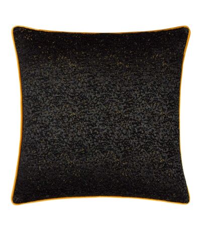 Chenille piped cushion cover 50cm x 50cm black Paoletti