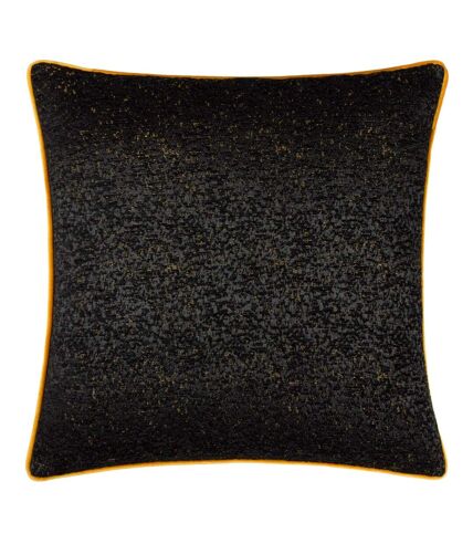 Chenille piped cushion cover 50cm x 50cm black Paoletti