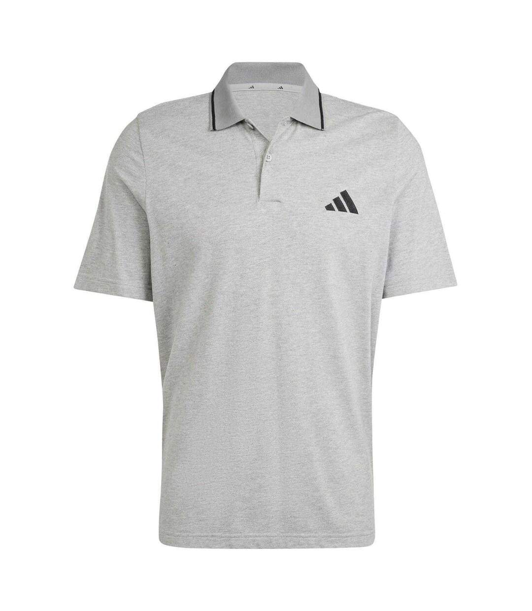 Polo Motif/style 3 Rayures Homme Gris Adidas-2