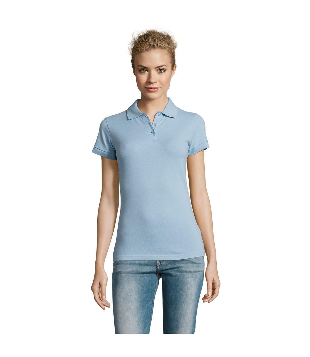 Polo Perfect Femme Bleu Ciel SOLS-2