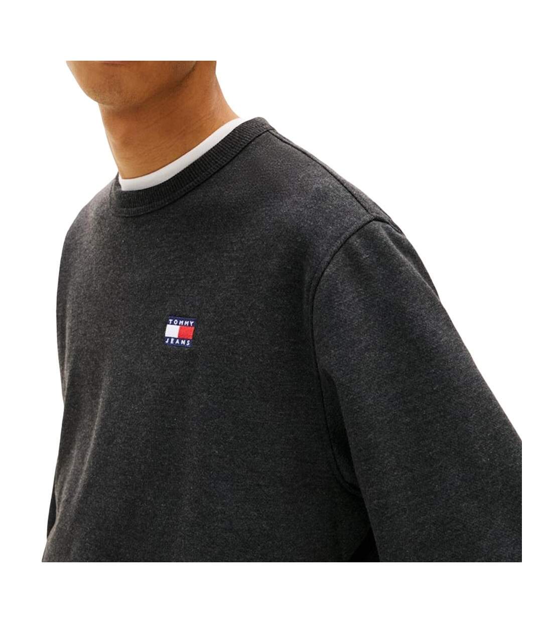 Sweat noir homme tommy hilfiger badges-2