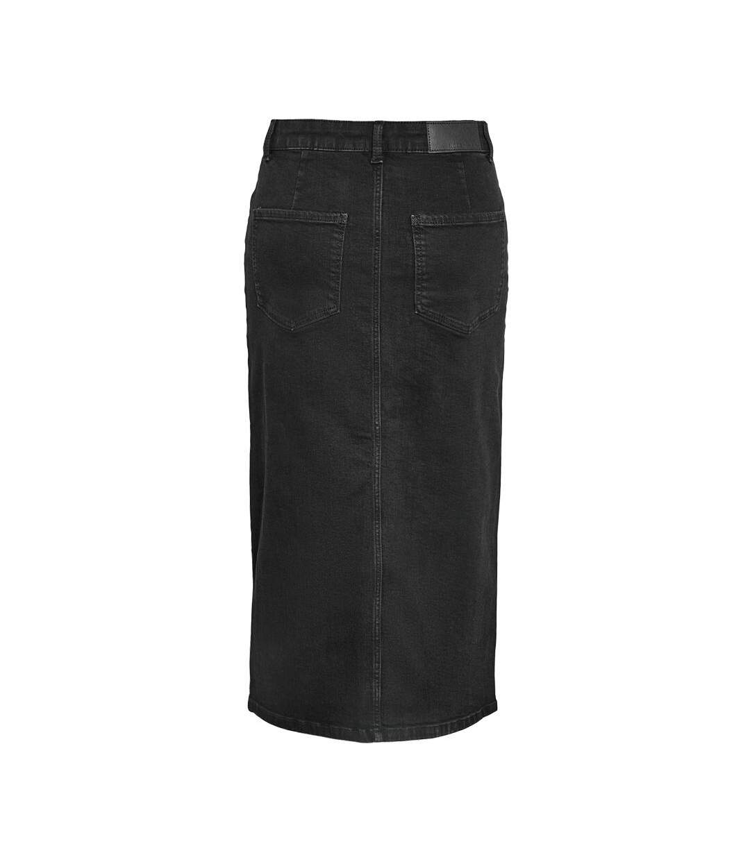 Jupe en Jean Noir Femme Noisy May Kath Slit Midi - L-2