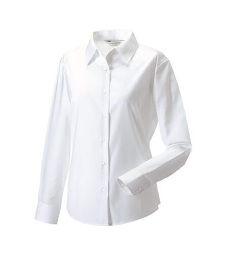 Collection Chemisier À Manches Longues Femme Blanc Russell