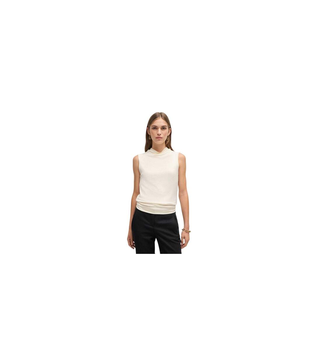 Haut Sans Manches Femme Blanc Boss-1
