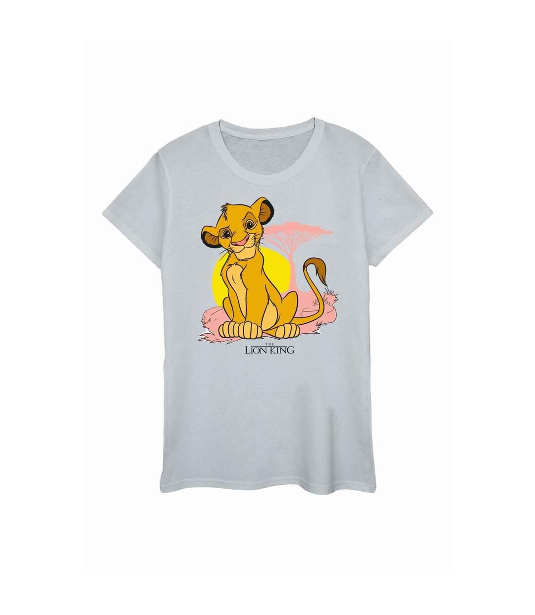 Disney T-shirt en coton pastel Simba du Roi Lion Femme/Ladies (Gris sportif) - UTBI48145-1