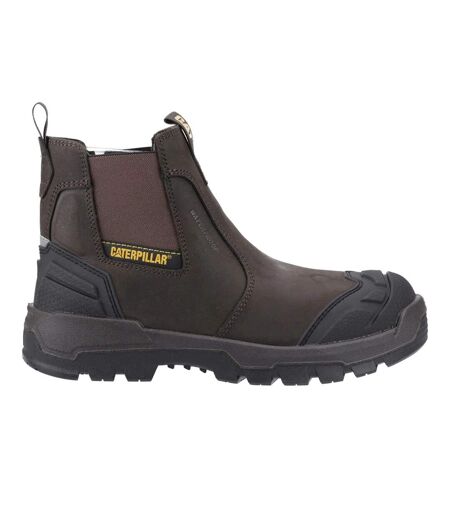 Mens Striver Xl Leather Safety Boots Brown Yellow Caterpillar