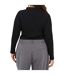 Haut Court Manches Longues Motif/style Côtelé Femme Noir Brave Soul-3