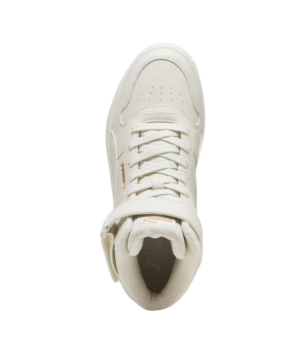 Womens/ladies Carina Street Mid Cut Trainers Cream Puma-3