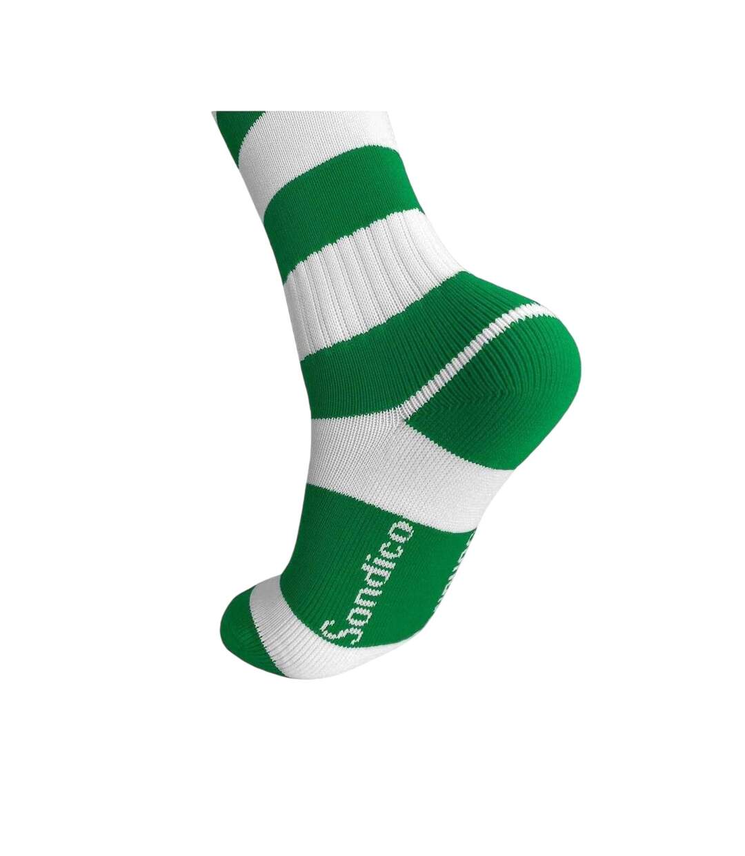 Mens Contrast Striped Football Socks Green White Sondico-2