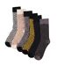 Pack Of 6  Mens Greek Key Cotton Socks  Multicoloured Soxy-3