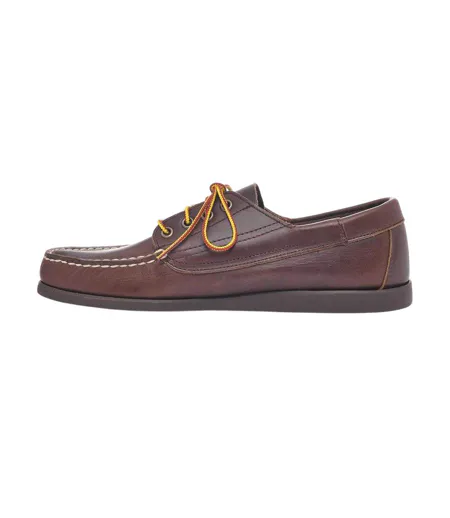 Mens Askook Waxy Leather Boat Shoes Dark Brown Sebago