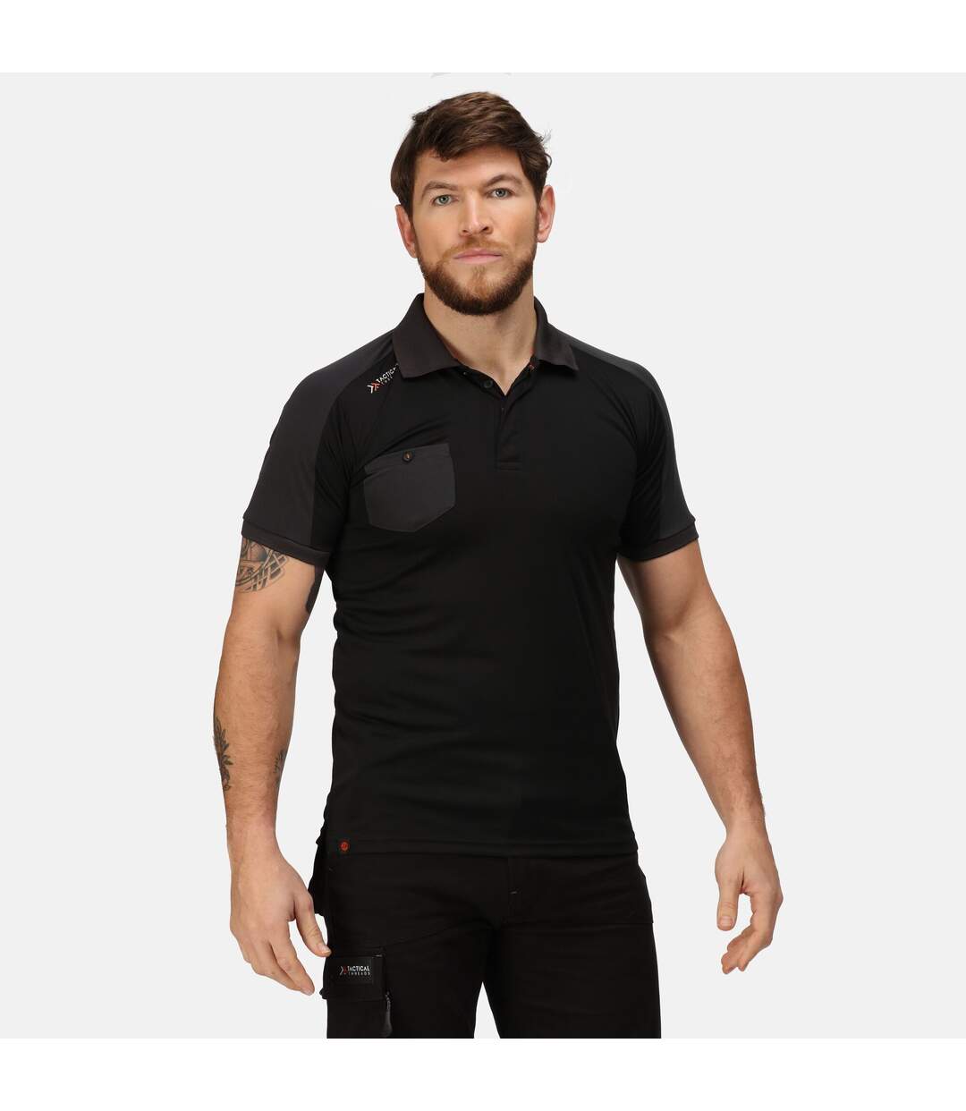 Regatta Mens Offensive Wicking Polo Shirt (Black)