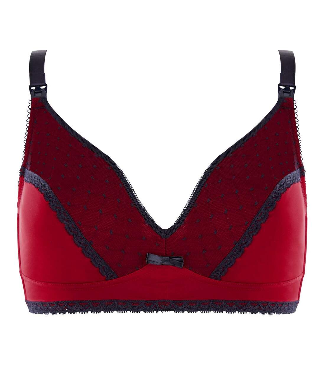 Soutien-gorge allaitement rouge/noir Tania-1