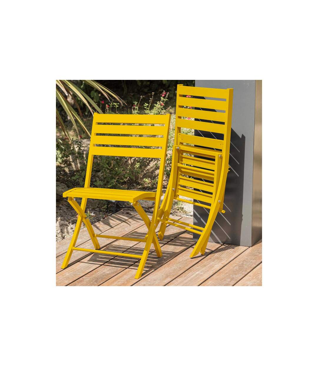 Chaise de Jardin Pliante Marius 82cm Moutarde-3