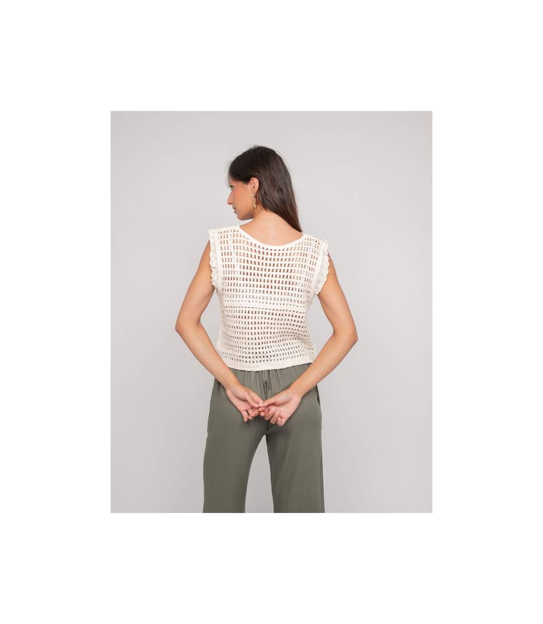 Gilet crochet sans manches KLARINE - Dona X Lisa-2