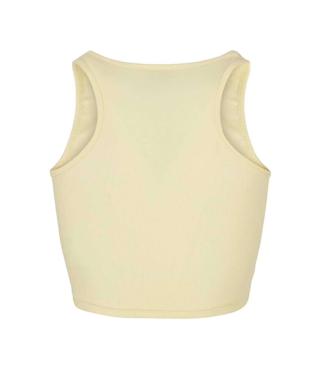 Haut Court Motif/style Côtelé Femme Jaune Pâle Urban Classics-2