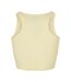 Haut Court Motif/style Côtelé Femme Jaune Pâle Urban Classics-2