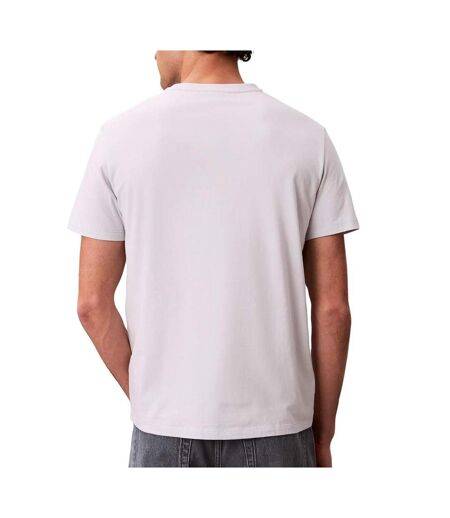 T-Shirt gris clair homme calvin klein jeans badge l4g