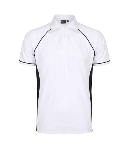 Polo Performance Hommes Blanc Noir Finden And Hales