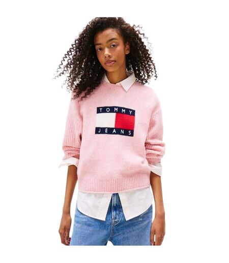 Pull Motif/style Drapeau Femme Rose Tommy Jeans