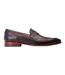 Mens Bruno Leather Penny Loafers Bordo Base London-2