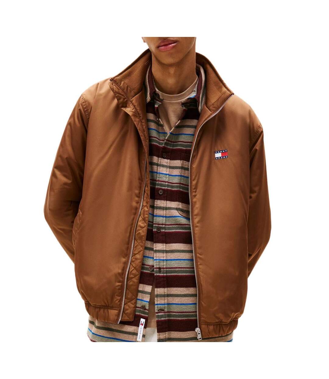 Veste camel homme tommy hilfiger essential padded-1