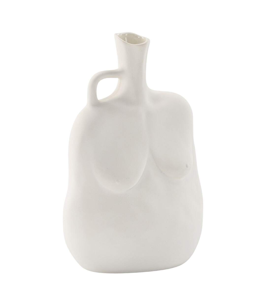 Vase Buste en Céramique Conta 25cm Blanc Cassé-1