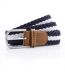 Asquith & Fox Mens Two Colour Stripe Braid Stretch Belt (Navy/White) - UTRW5539-2